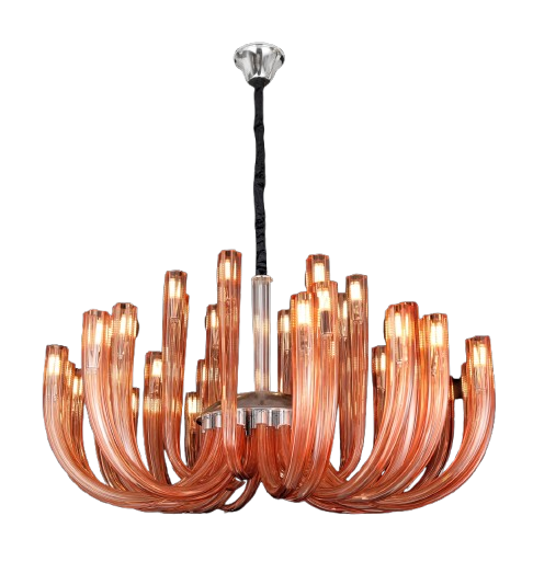 Rosé Arcora Modern Glass Chandelier chandelier image